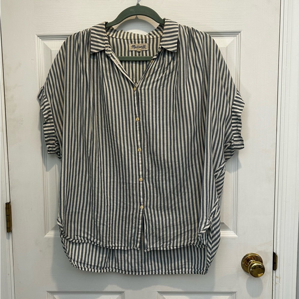 Madewell Cotton Striped Button-up Top